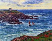 亨利 莫雷 : Sailboats off the Coast of Doelan